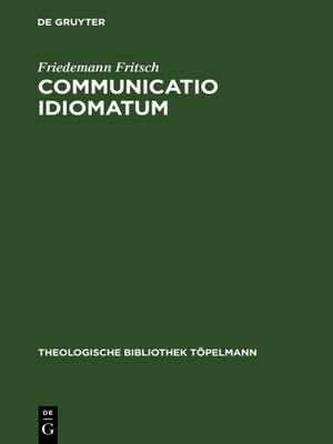 cover image of Communicatio idiomatum